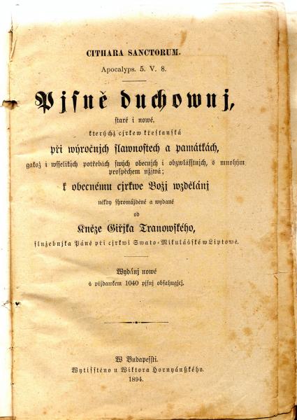 Cithara sanctorum z r. 1894