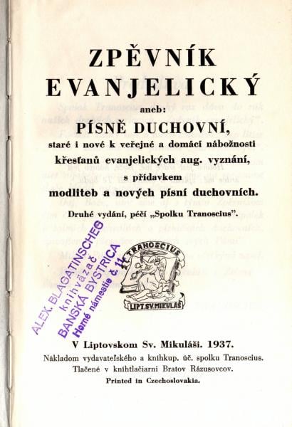 Vydanie Cithary z r. 1937