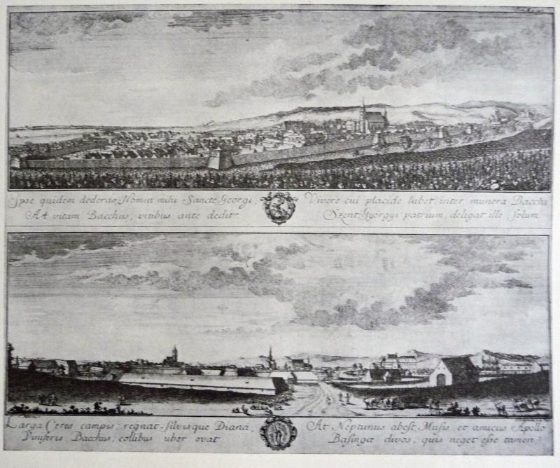 Mikovíniho pohľady na Svätý Jur a Pezinok r. 1736