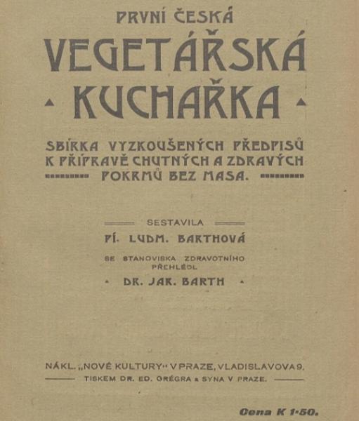 První česká vegetářská kuchařka