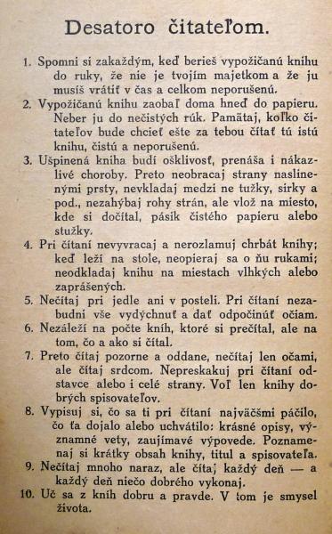 Desatoro čitateľom